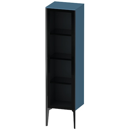 Xviu Semi-Tall Cabinet Stone Blue High Gloss